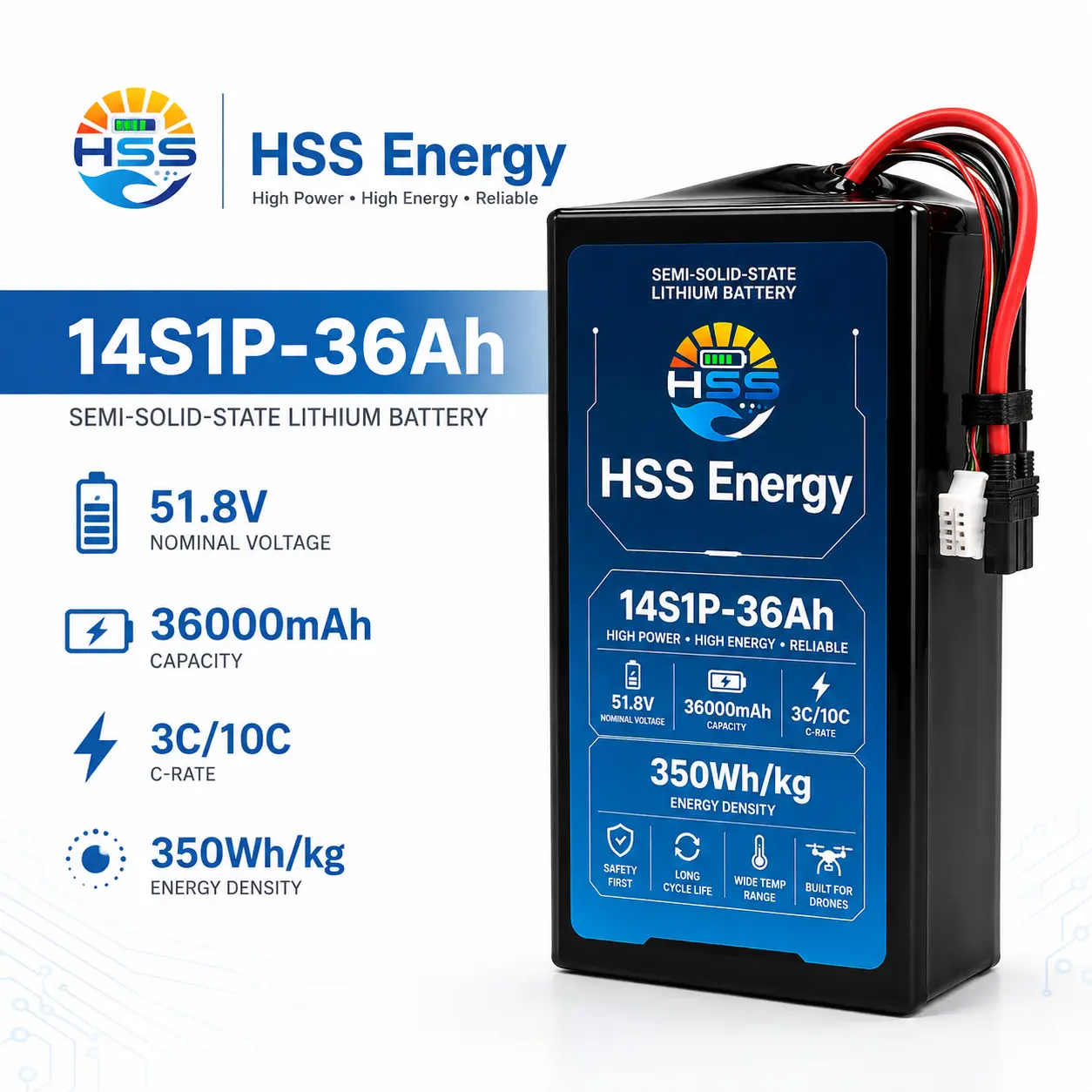 Bateria do UAV de 14S 36000mAh
