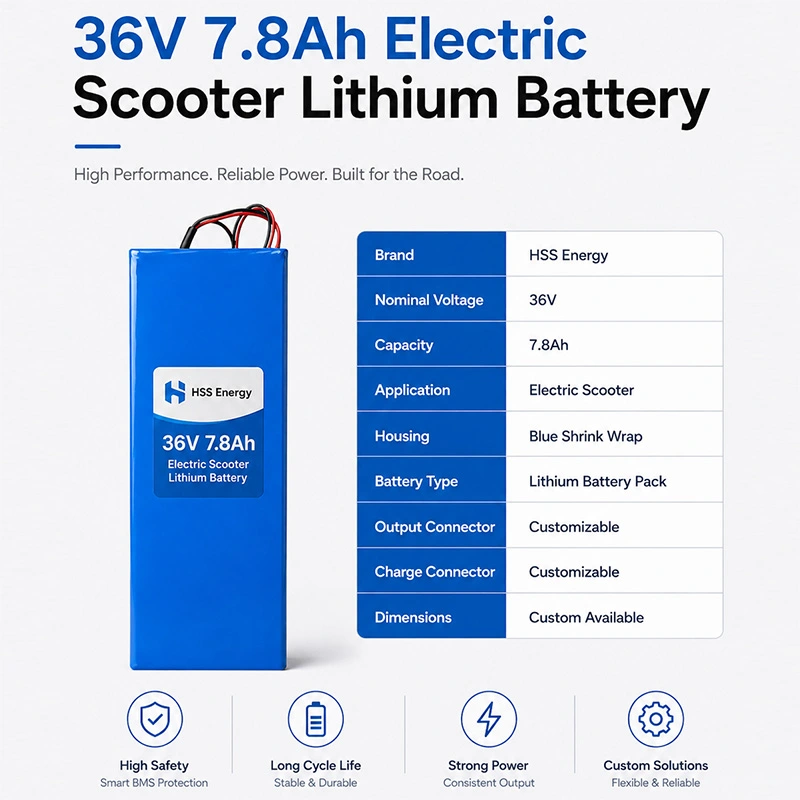 Bateria de lítio para scooter elétrica 36V 7,8Ah
